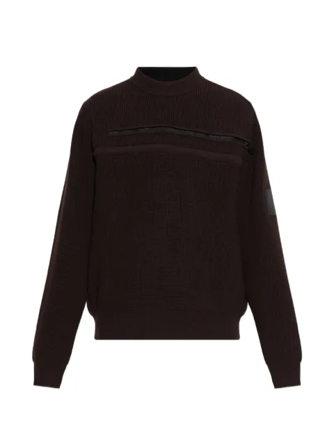 LOEWE zip-detail ribbed-knit sweater