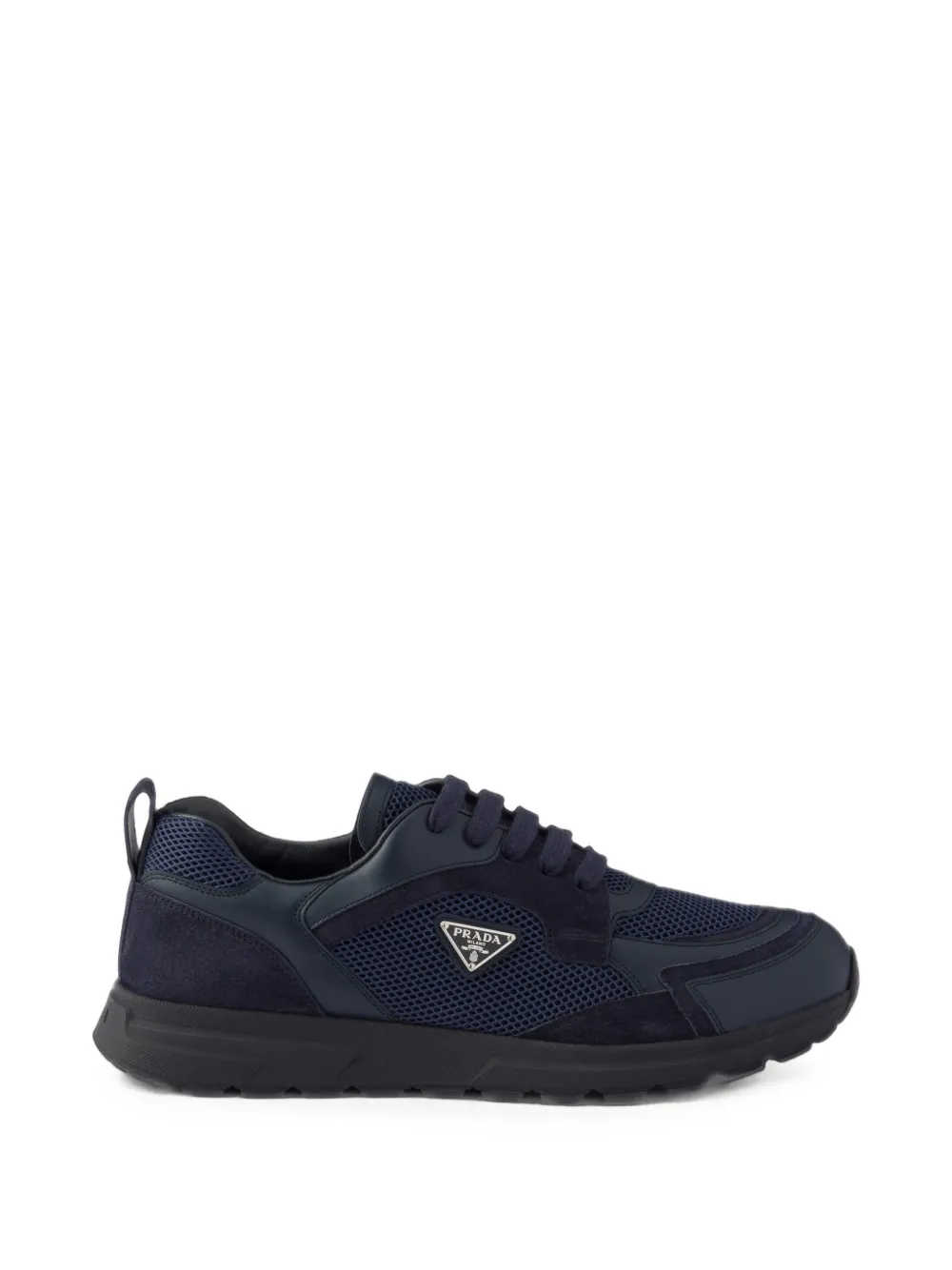 Prada Prax leather and fabric sneakers