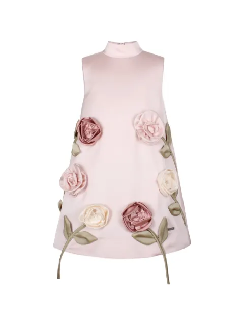 JESSIE AND JAMES KIDS My Rose floral-appliqué A-line dress