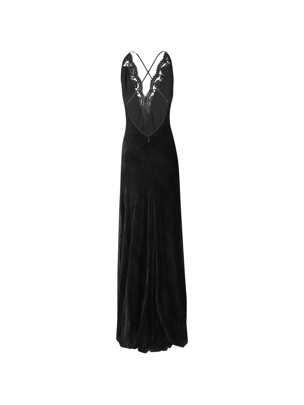 ERMANNO FIRENZE lace-trim maxi dress Zwart