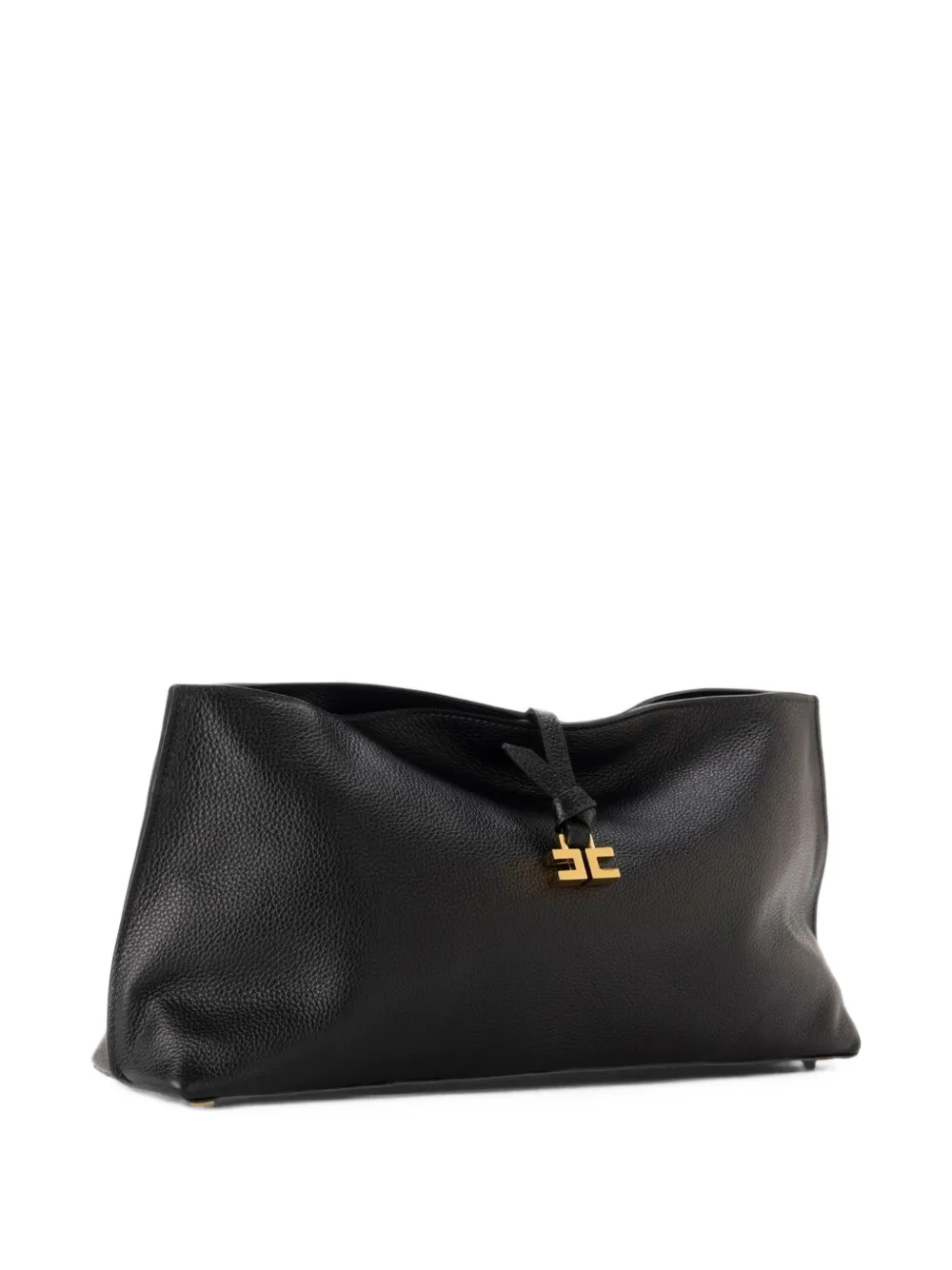 Elisabetta Franchi Boulevard leather clutch bag Zwart