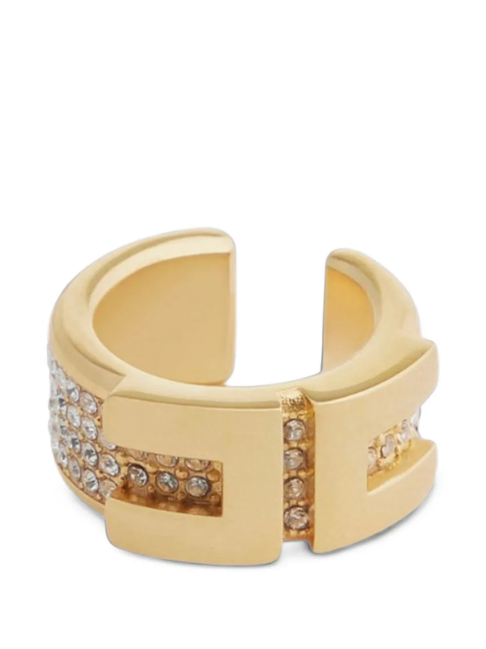 Elisabetta Franchi earcuff earring with rhinestones - Oro