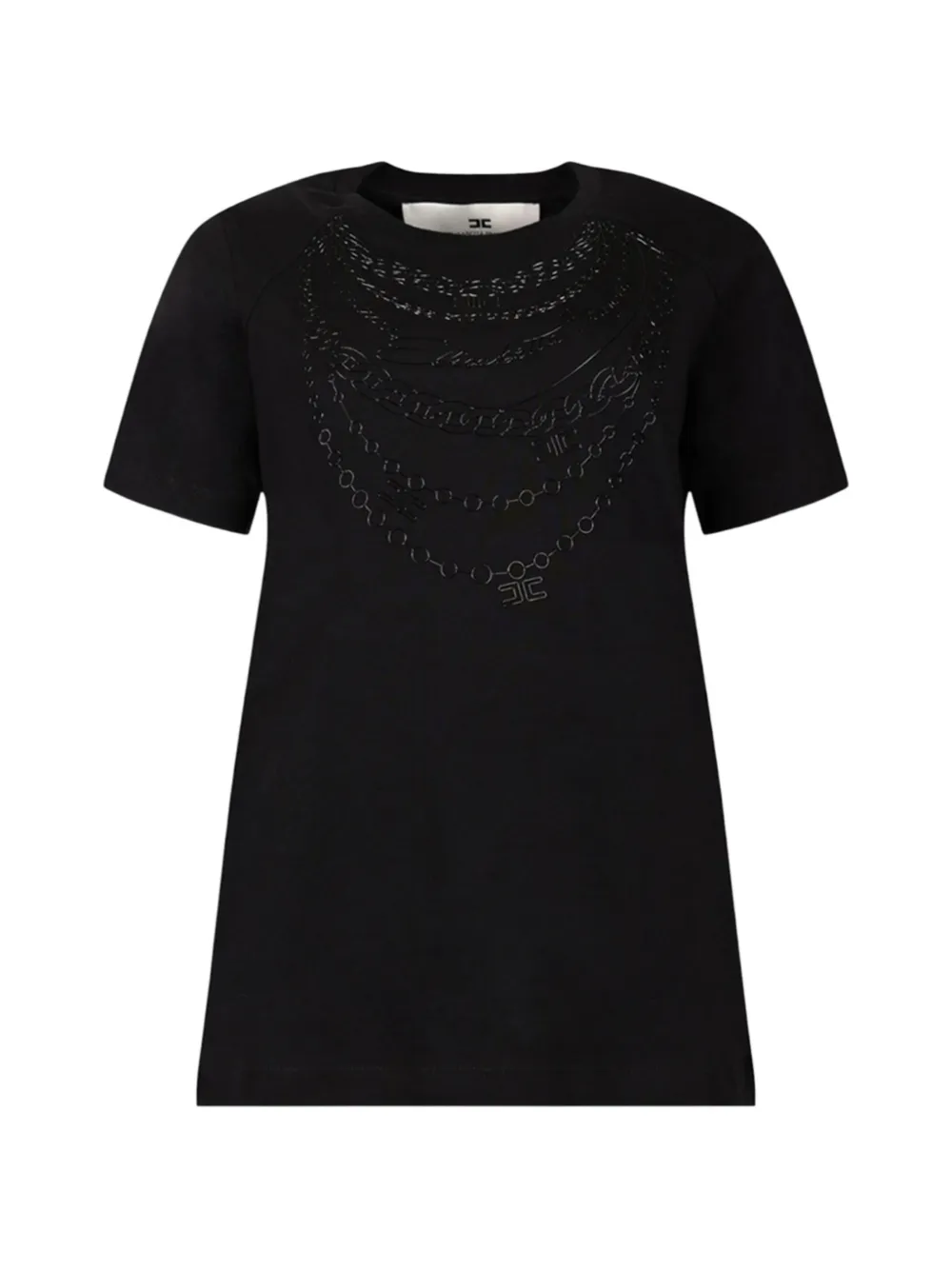 Elisabetta Franchi chain-print T-shirt Zwart