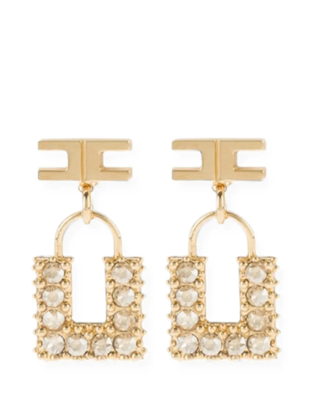 Elisabetta Franchi Lock earrings - Gold