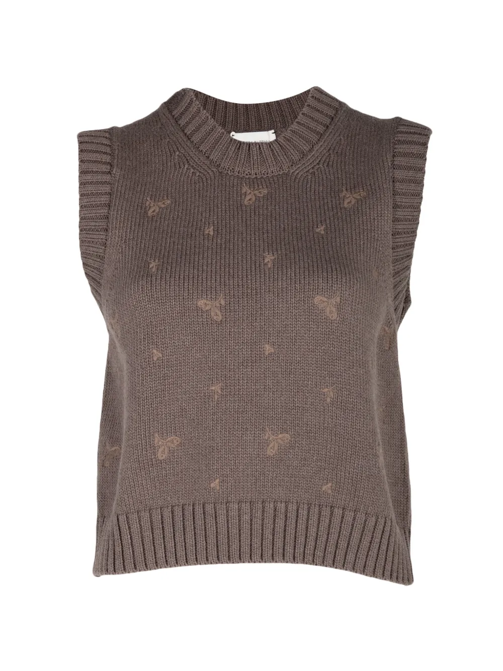Magda Butrym embroidered vest - Marron Magda Butrym embroidered vest - Marron