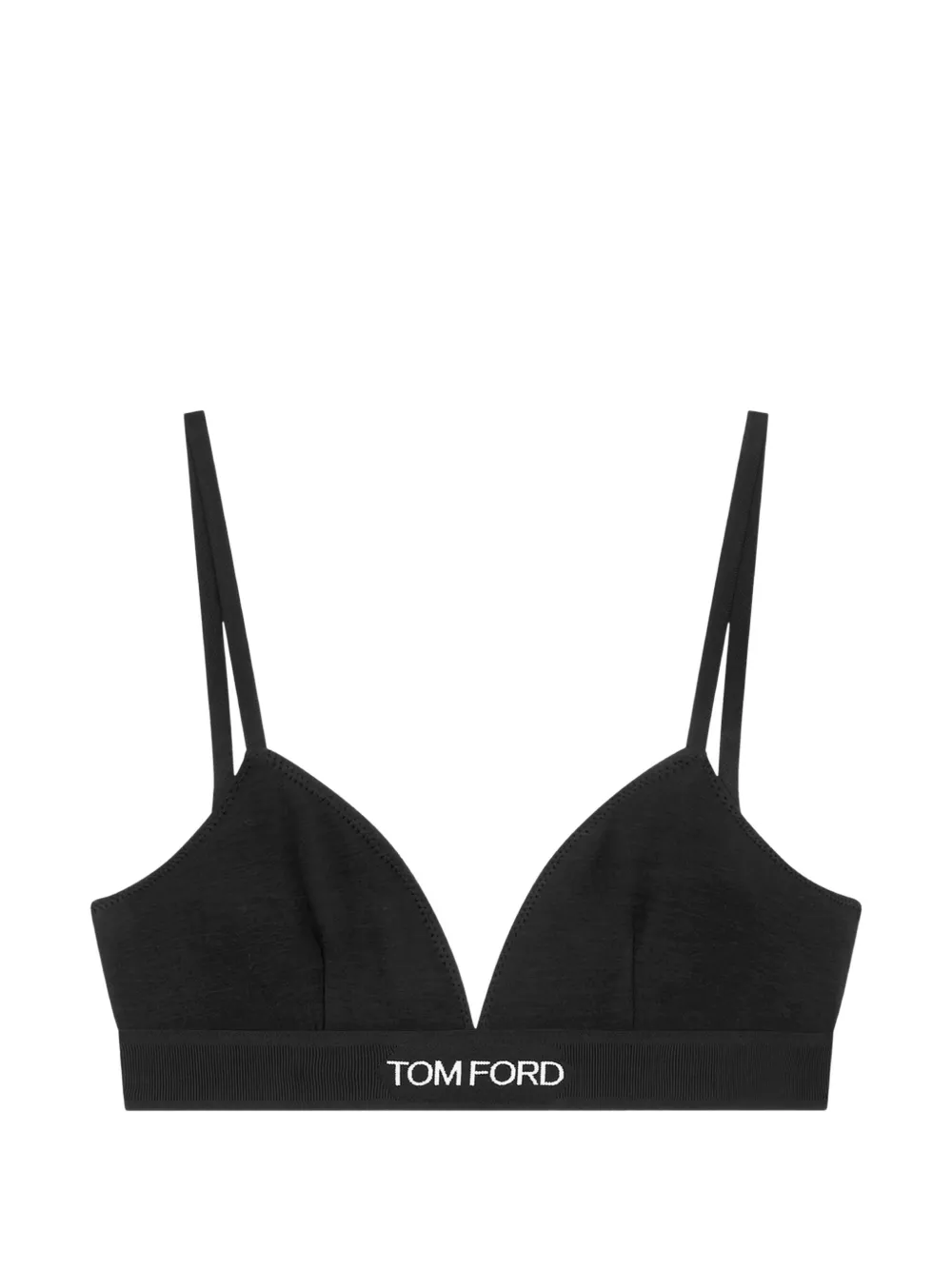 TOM FORD logo-underband triangle bra - Nero