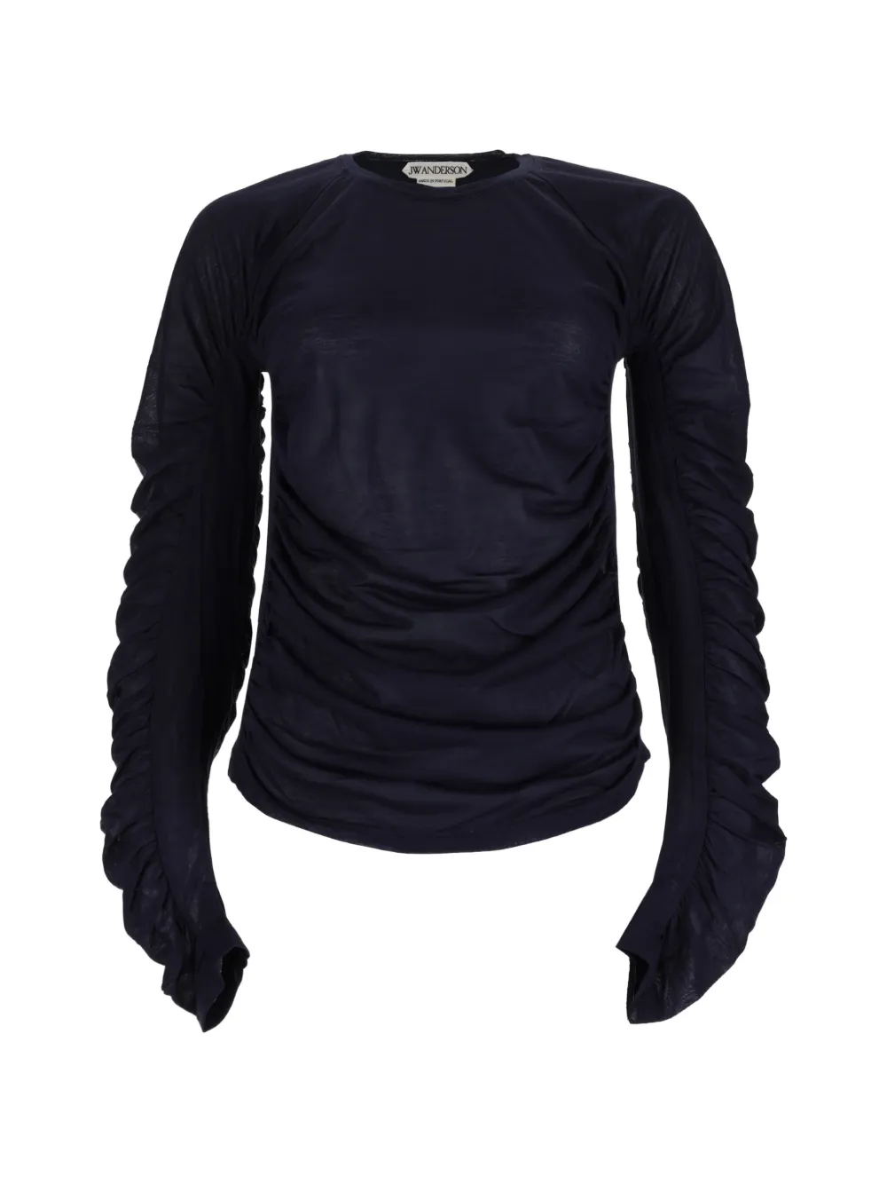 JW Anderson ruched long-sleeve T-shirt Blauw