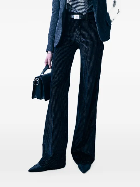 R13 Charlotte velvet-stripe jeans