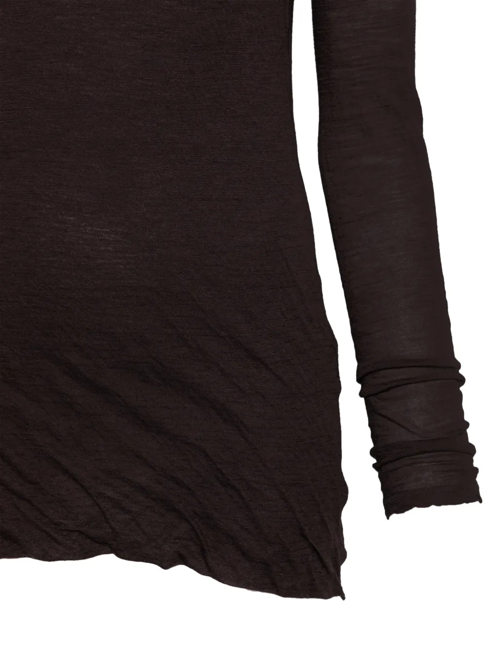 Liviana Conti Lucrezia semi-sheer long-sleeve T-shirt Bruin