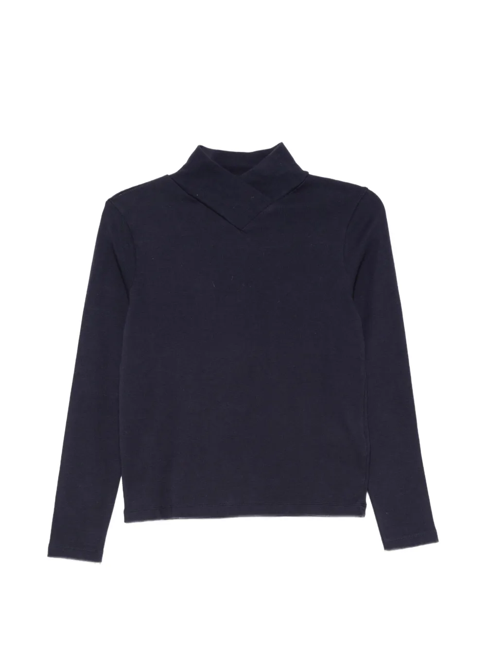 Ba&Sh crossover-neck long-sleeve T-shirt Blauw