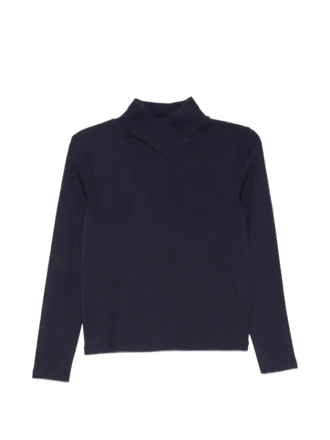 Ba&Sh crossover-neck long-sleeve T-shirt