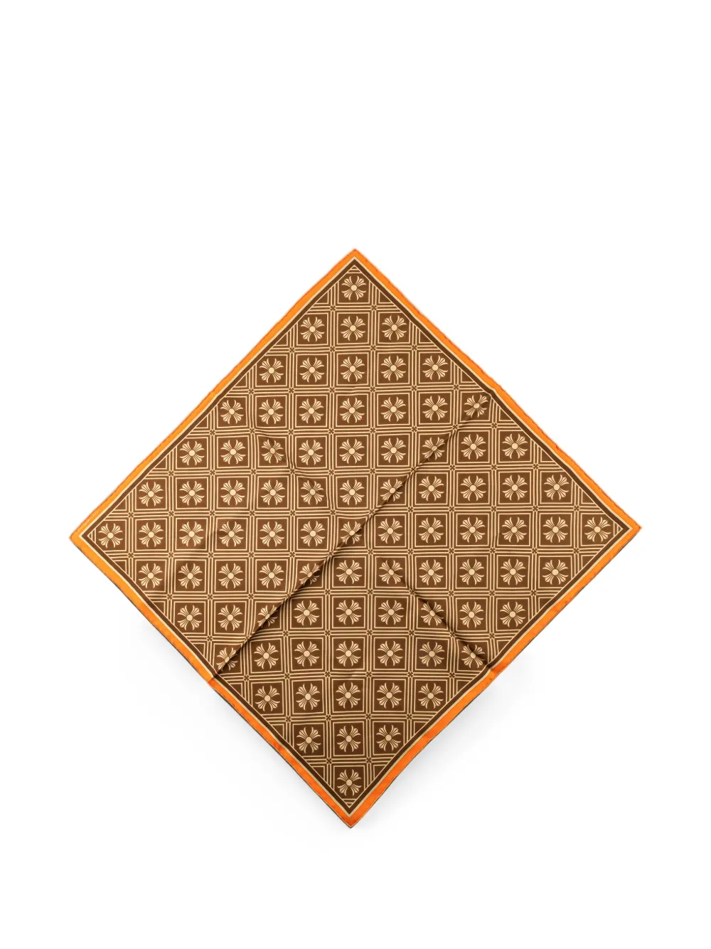 Chrome Hearts Math Plus Cross silk scarf - Braun