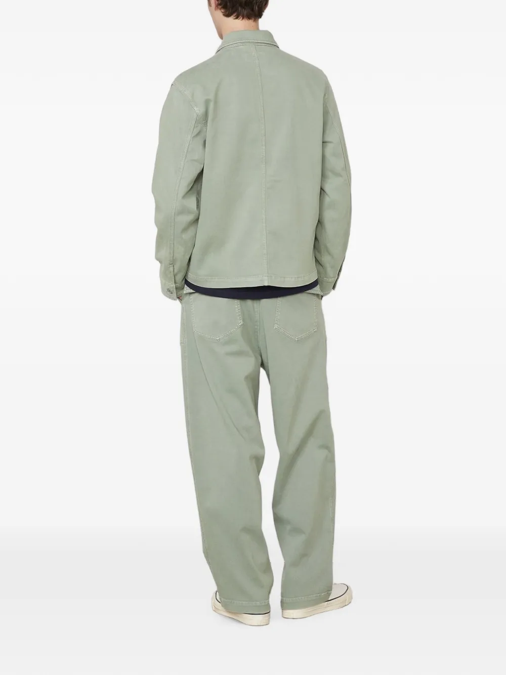 Officine Generale Ely workwear-style shirt jacket Groen