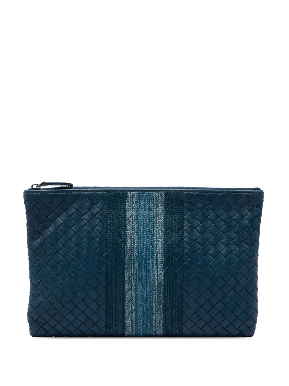 Bottega Veneta Pre-Owned 2012-2026 Nappa Intrecciato Line Stitch clutch bag - Blu