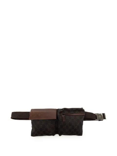 Gucci Pre-Owned 2000-2015 GG Canvas Double Pocket belt bag