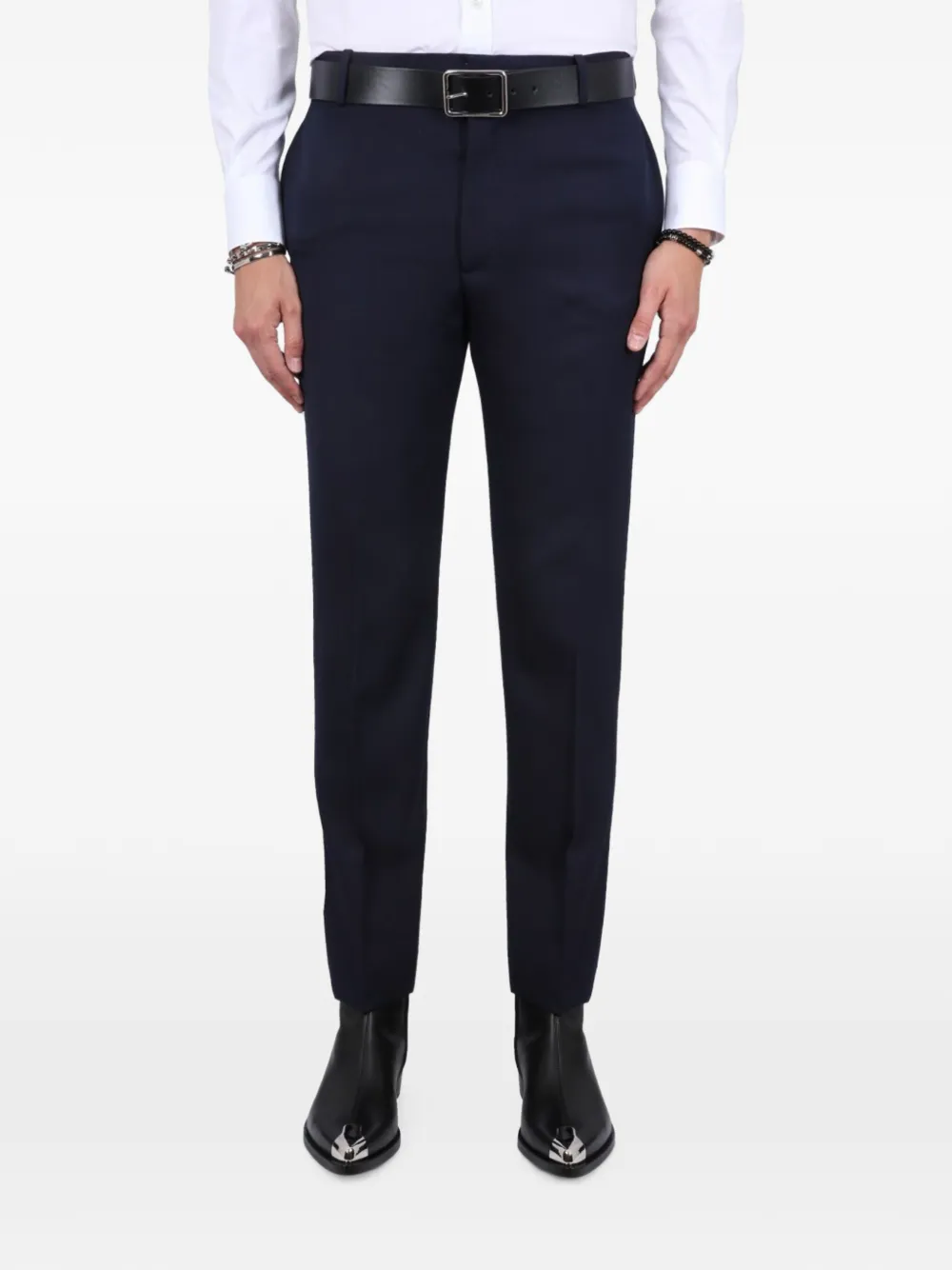 Alexander McQueen concealed-fastening tailored trousers