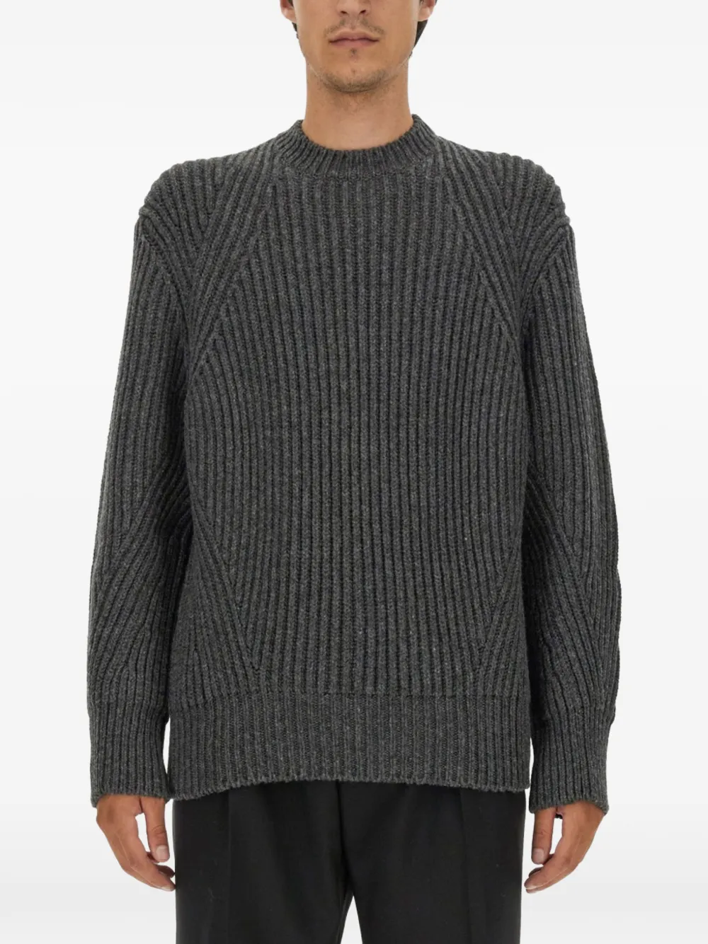 Alexander McQueen ribbed-knit sweater - Grau