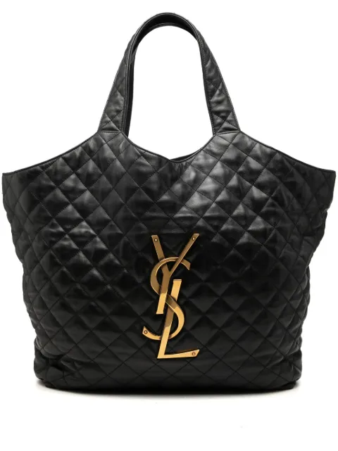 Saint Laurent Pre-Owned 2022 Maxi Quilted Lambskin Icare Shopping tote bag