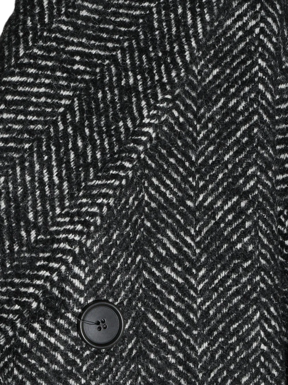 Antonelli herringbone double-breasted coat Zwart