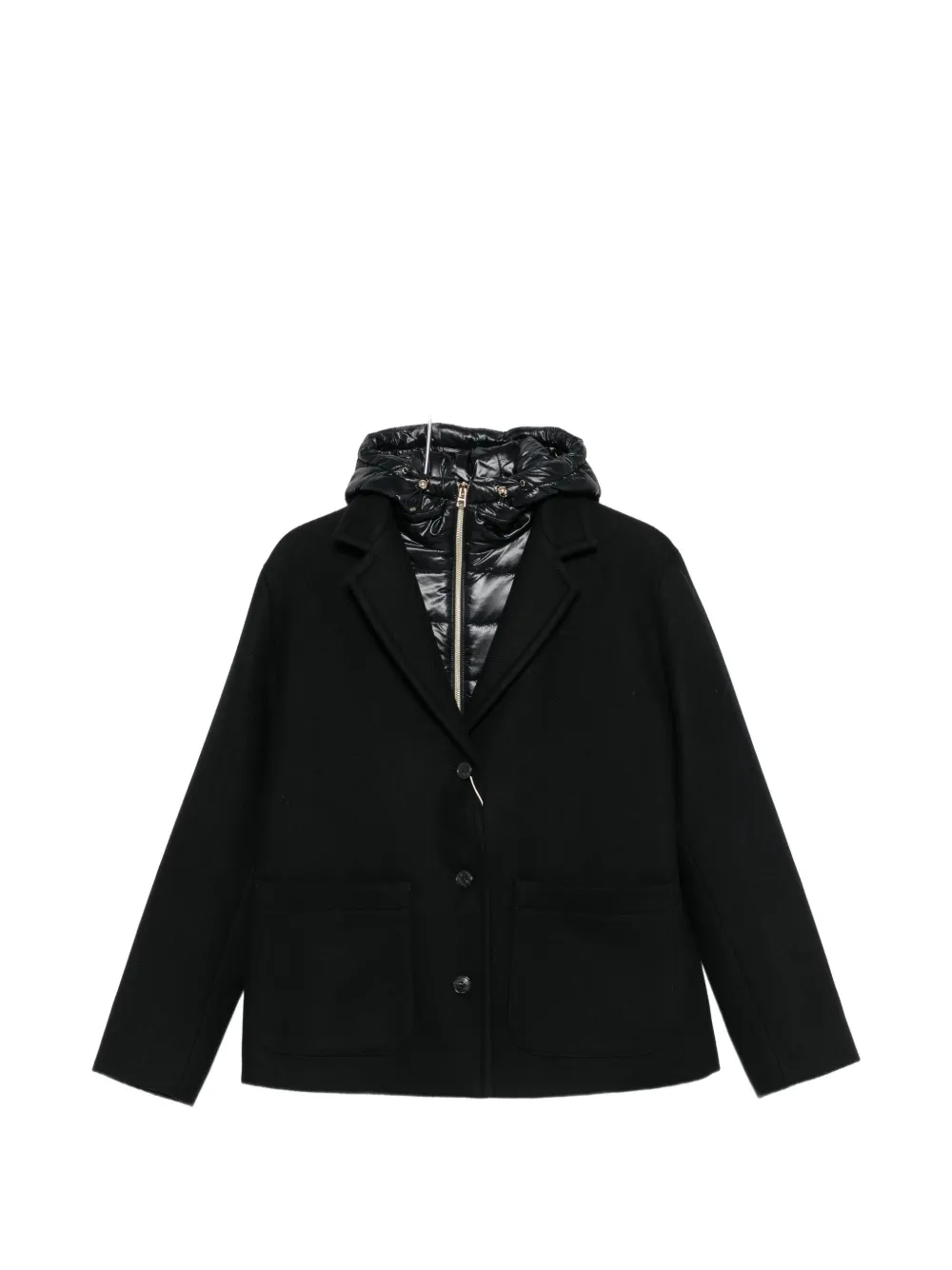 Herno hooded button-up jacket - Schwarz