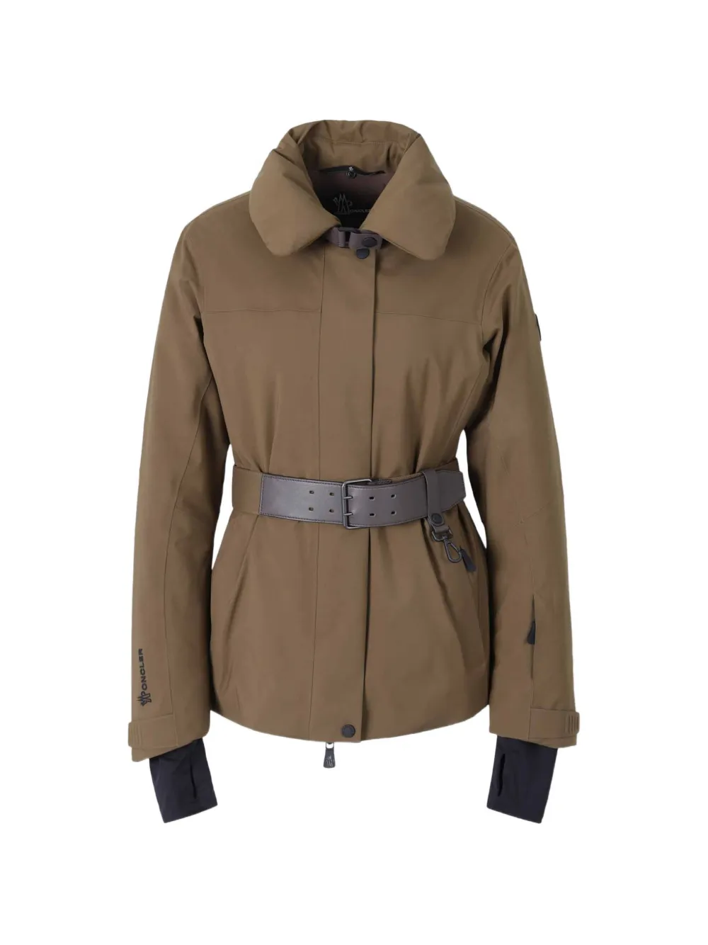 Moncler Grenoble Vizelles belted ski jacket Groen