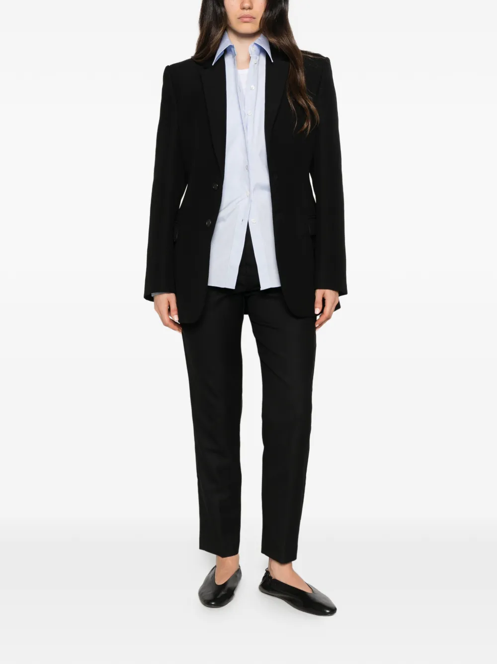 Herno pleated straight-leg trousers Zwart