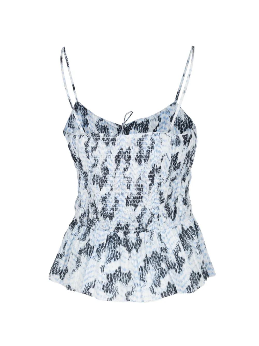 Ulla Johnson Anya peplum top met abstracte print Wit