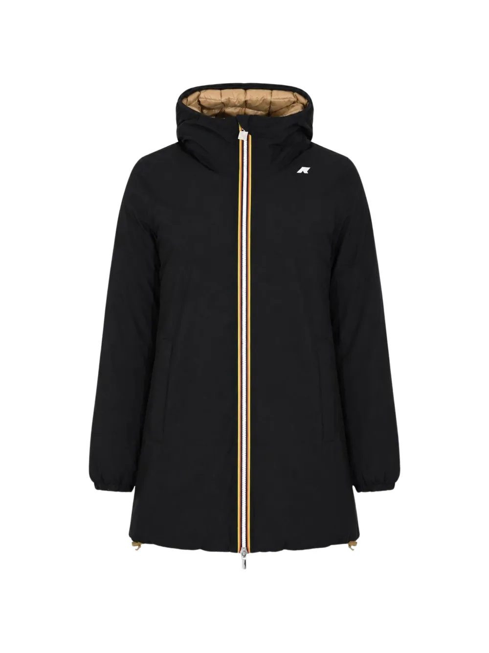 K-Way Sophie St Thermo reversible hooded coat - Nero