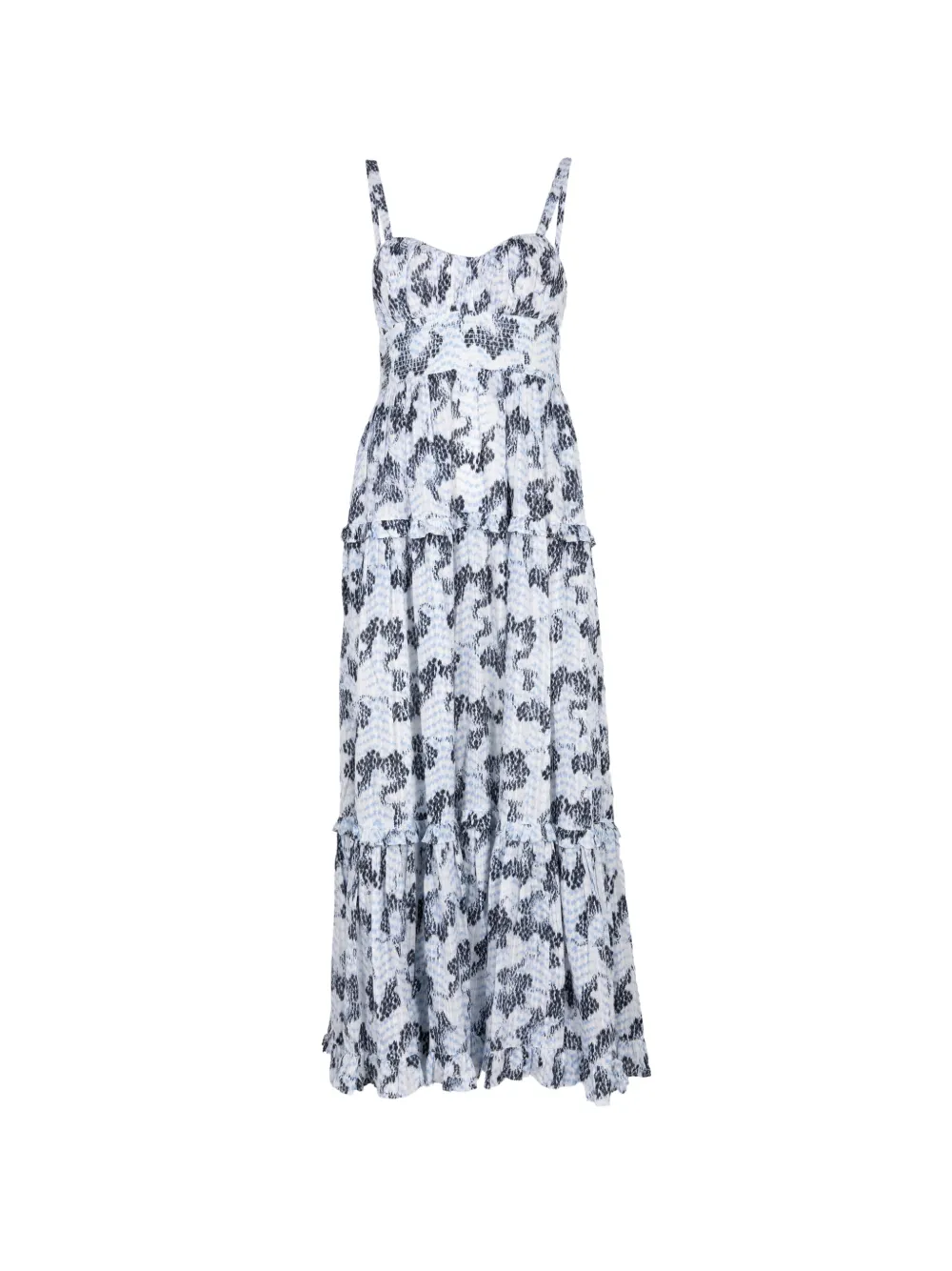 Ulla Johnson robe Ophelia à coupe mi-longue - Blanc Ulla Johnson robe Ophelia à coupe mi-longue - Blanc