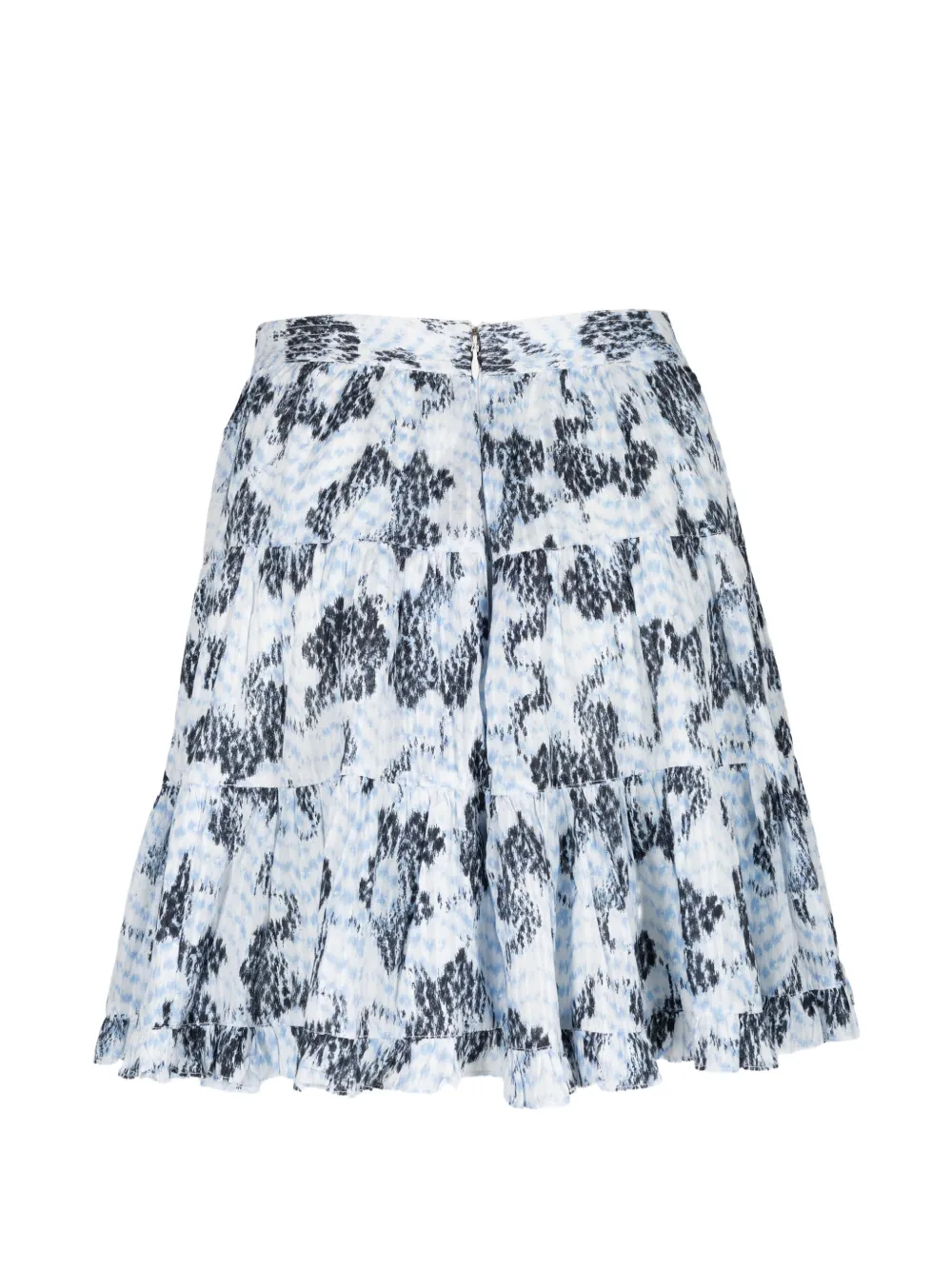 Ulla Johnson Oriane gelaagde mini-rok met abstracte print Wit