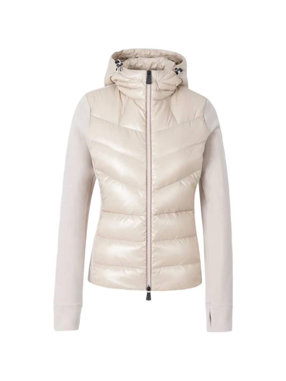 Moncler Grenoble padded hooded cardigan - Tons neutres Moncler Grenoble padded hooded cardigan - Tons neutres