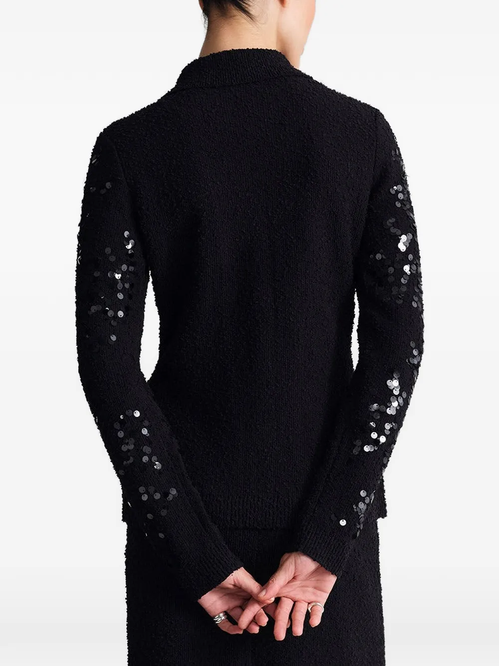 Cara Adelaid sequin-embellished cardigan Zwart