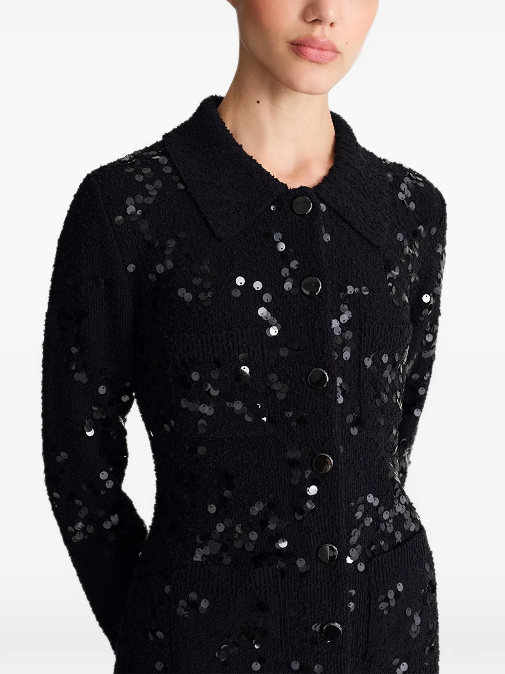 Cara Adelaid sequin-embellished cardigan Zwart