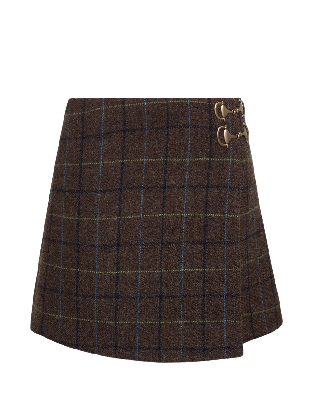 Cara Cara Kate plaid horsebit-detail mini skirt