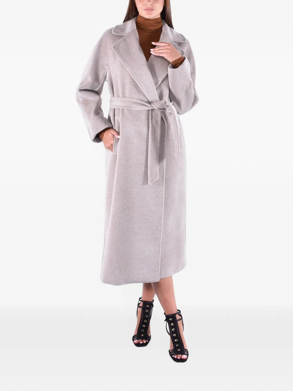 Weekend Max Mara Jas met ceintuur Grijs