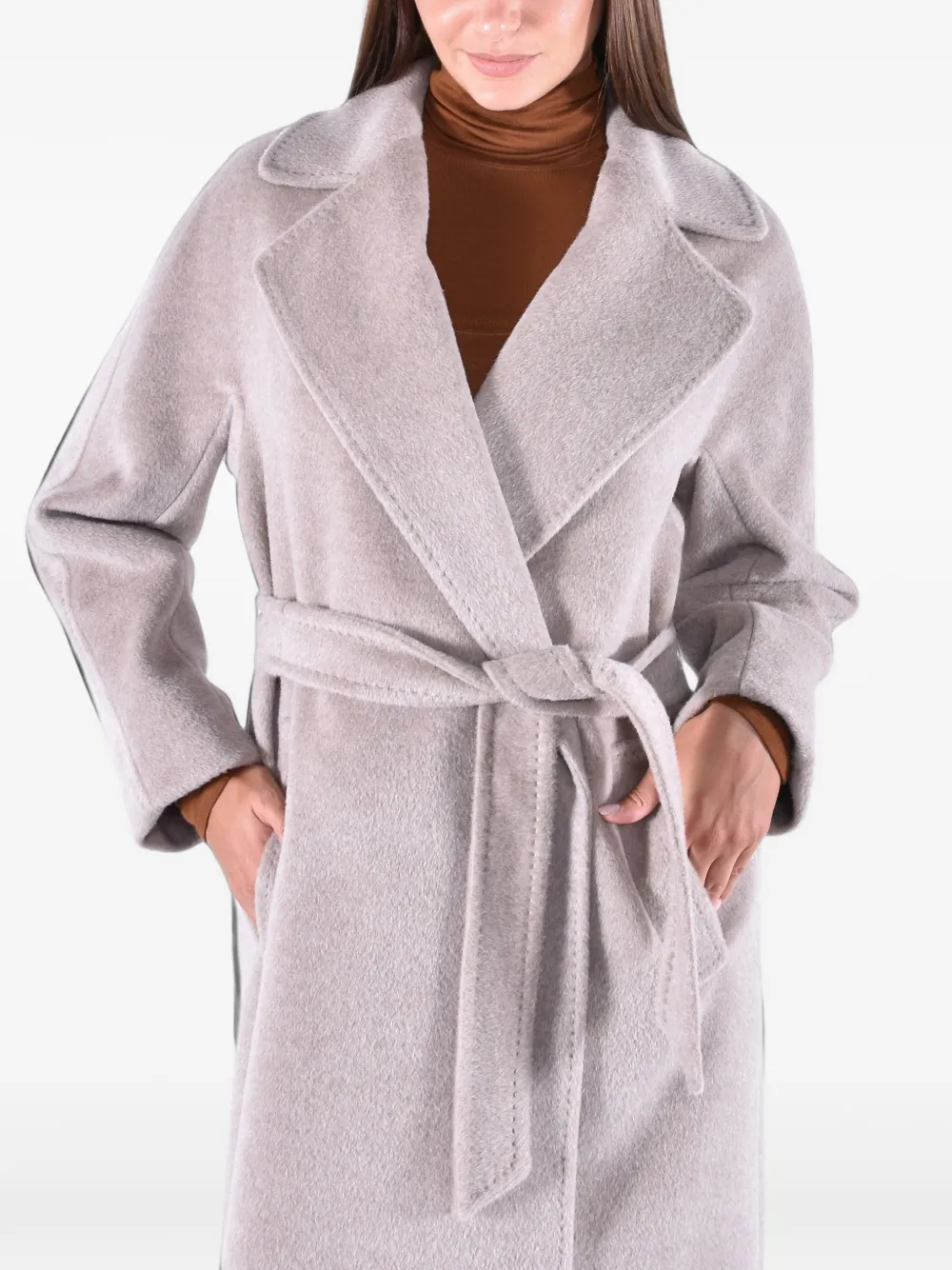 Weekend Max Mara Jas met ceintuur Grijs