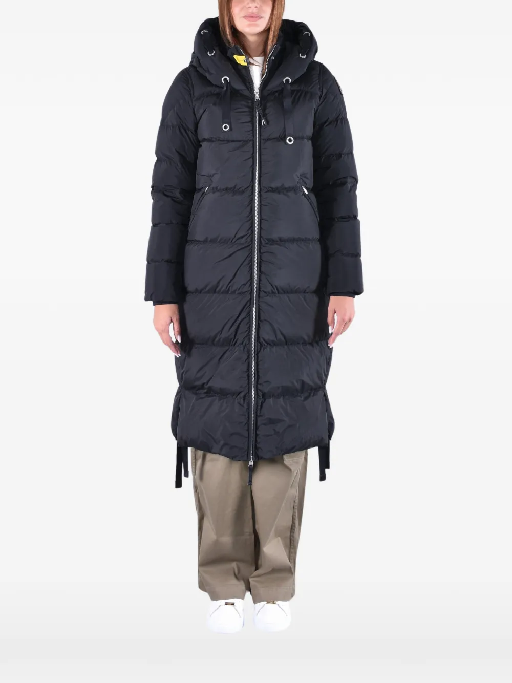 Parajumpers Panda quilted hooded oversized coat - Nero