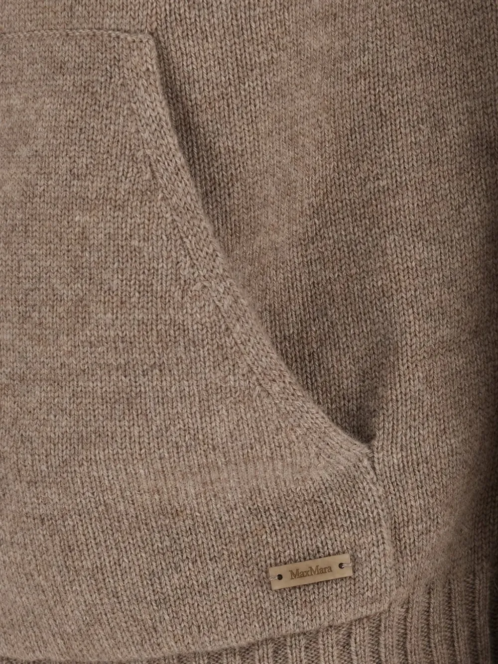 Max Mara cashmere zip-up cardigan Beige