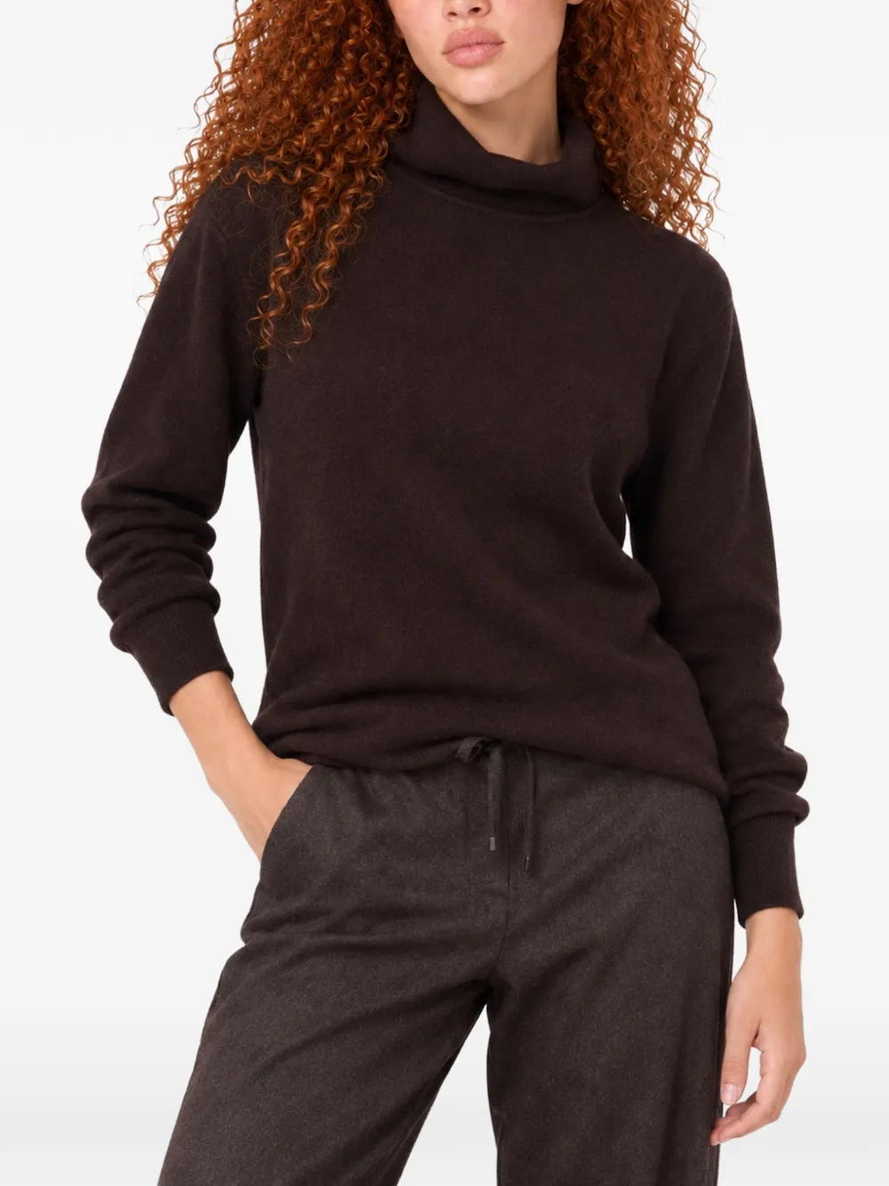Max Mara roll-neck knitted sweater Bruin