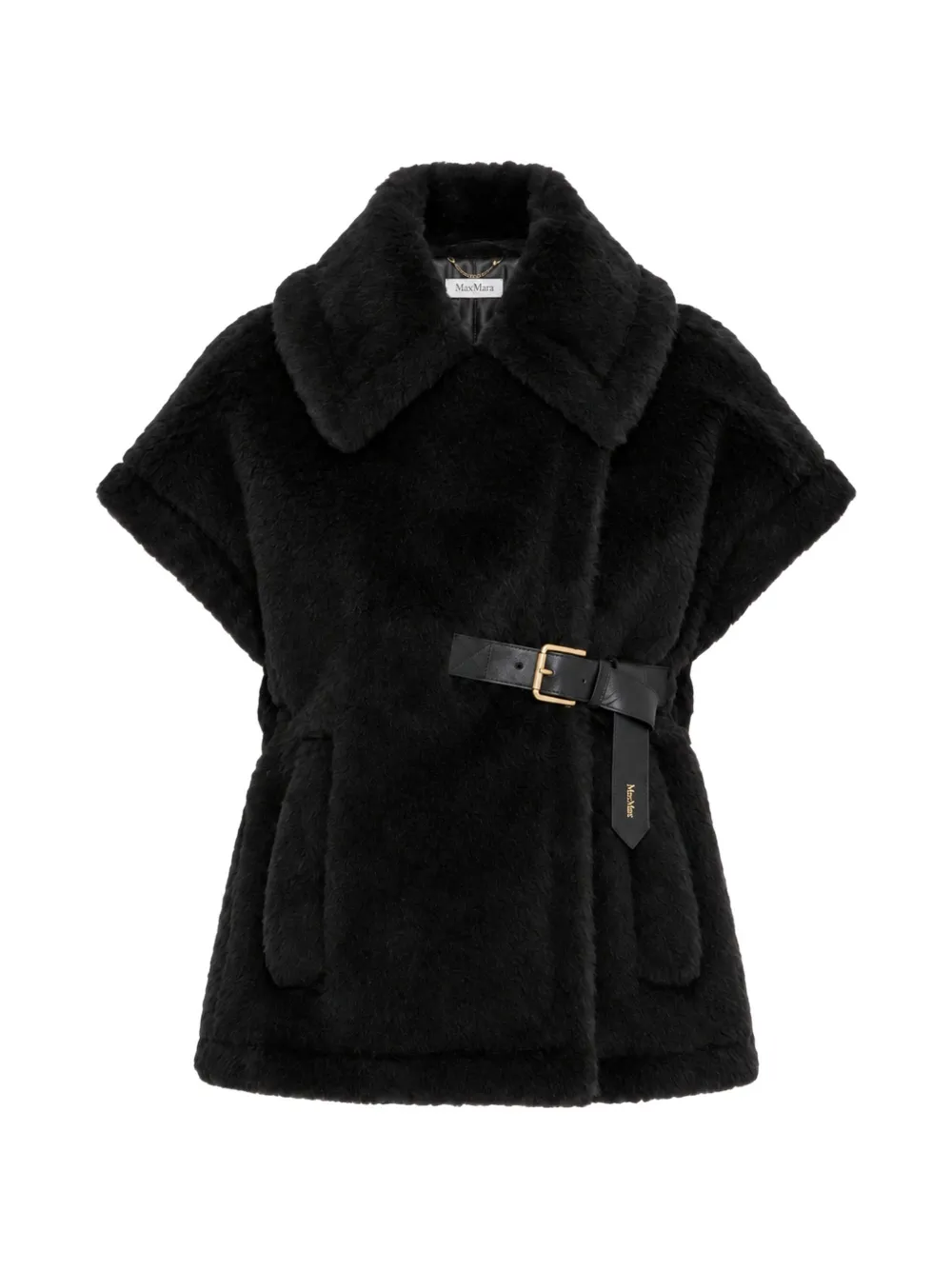 Max Mara belted faux-fur gilet