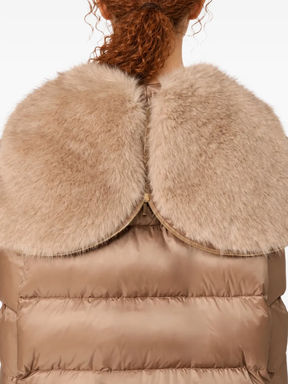 Max Mara quilted hooded coat Bruin