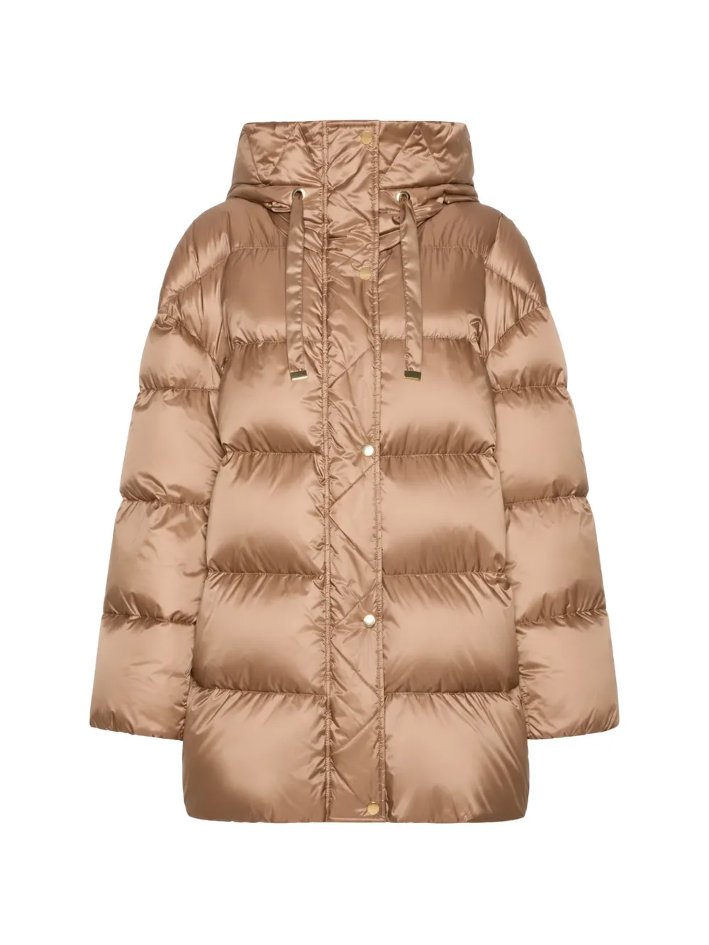 Max Mara quilted hooded coat - Brown