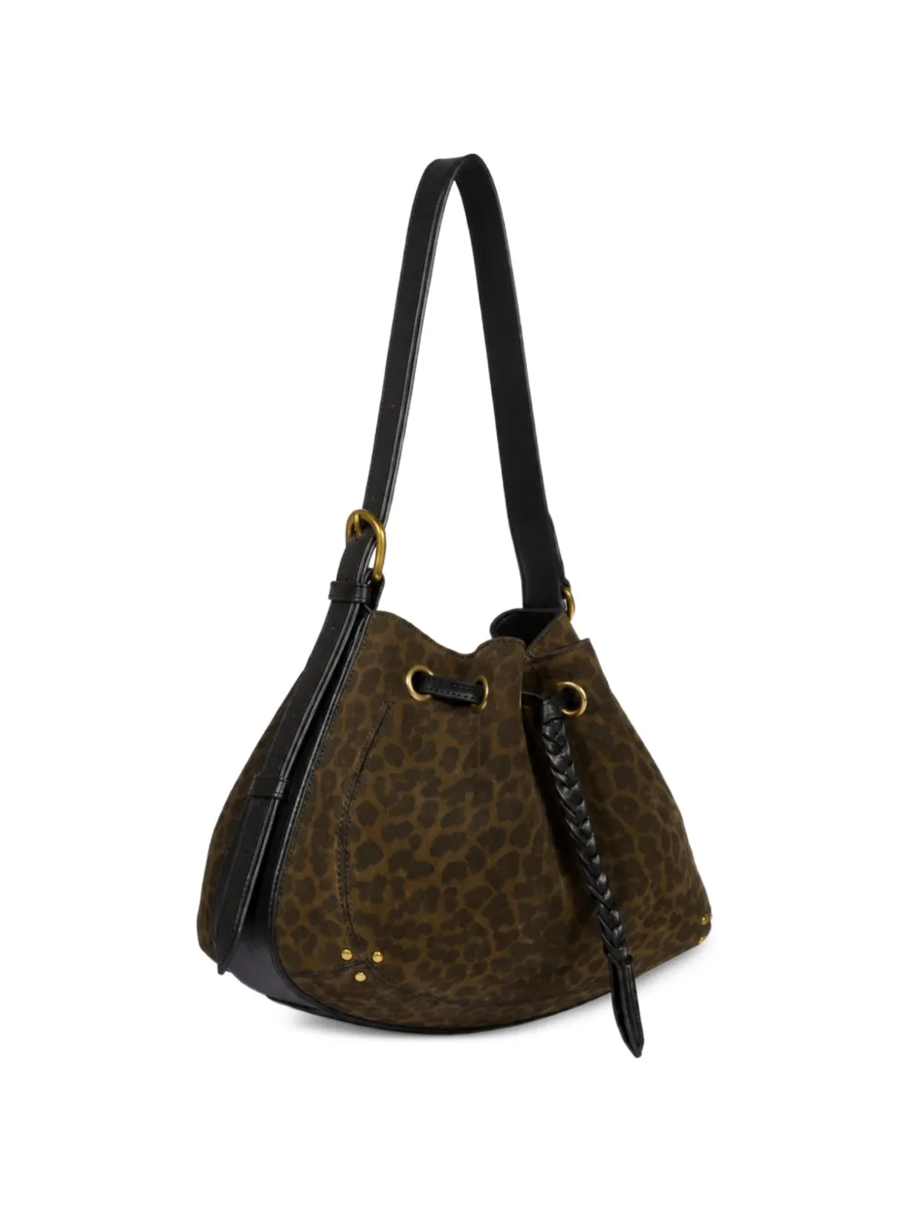 Jérôme Dreyfuss Andy leopard-print shoulder bag Bruin