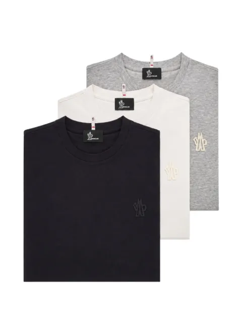 Moncler Grenoble logo-patch short-sleeve T-shirt (set of three)