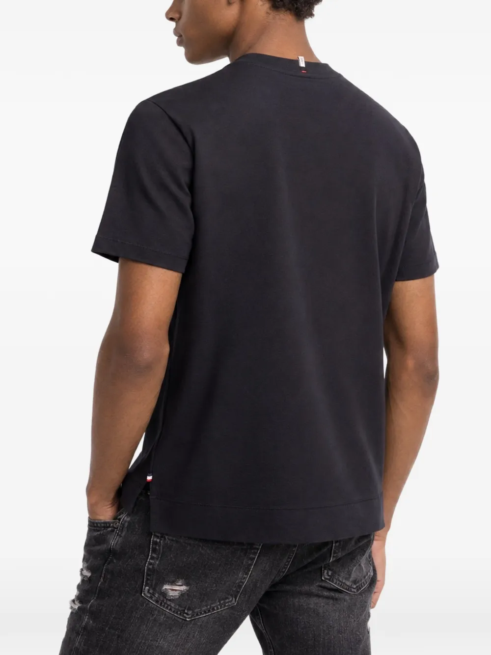 Moncler Grenoble Drie T-shirts met logo-patch en korte mouwen Zwart