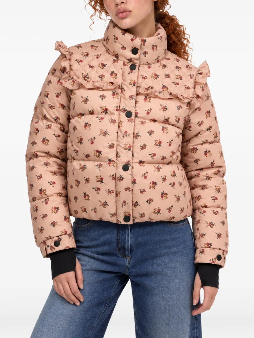 Moncler Larosiere insulated ski jacket Beige
