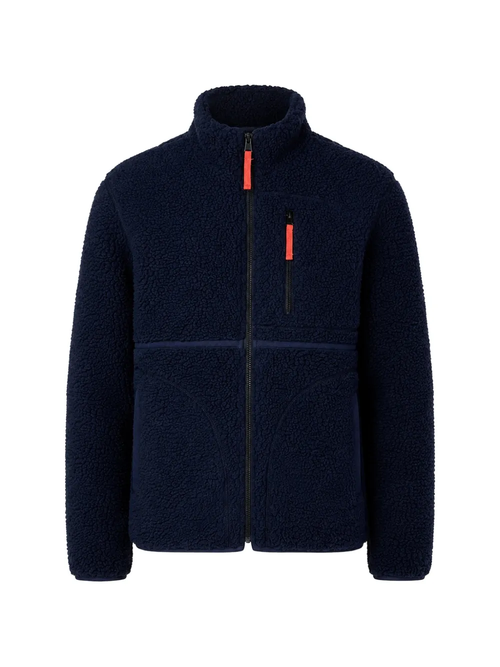 Paul Smith navy zip sherpa-fleece jacket