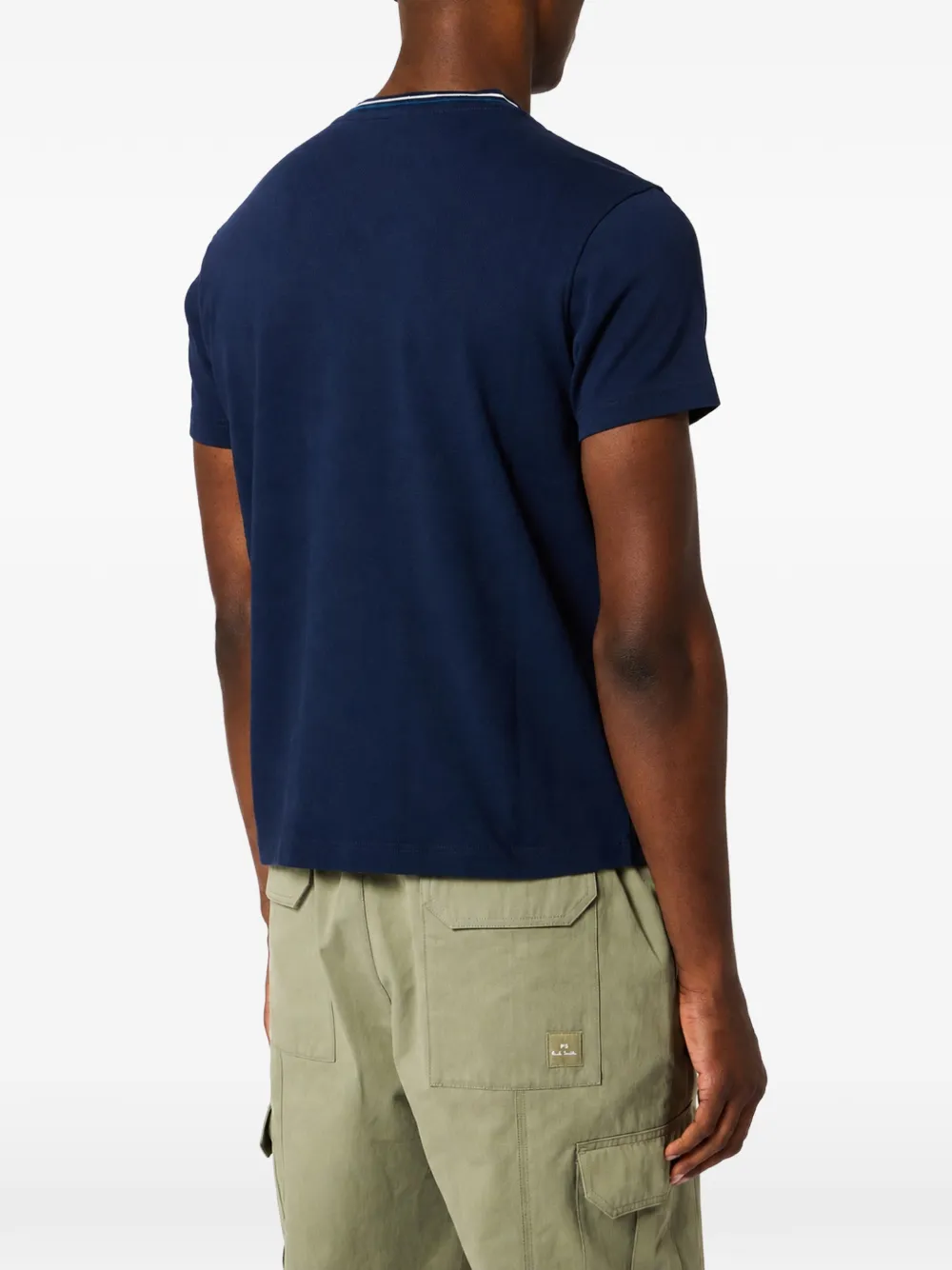 Paul Smith T-shirt logo zebra ringer Blauw