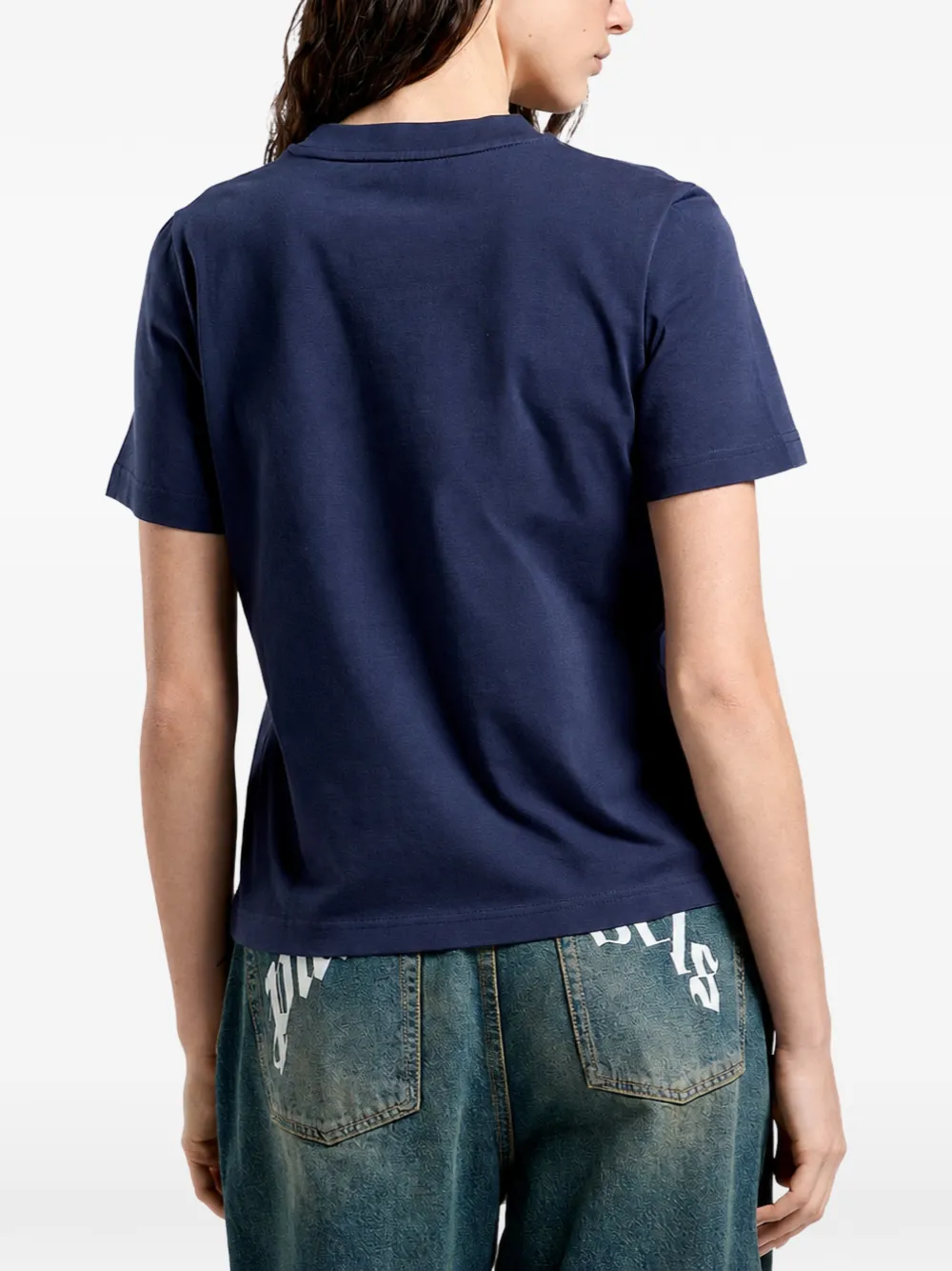 Palm Angels logo-print T-shirt Blauw