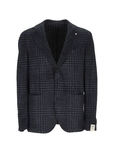 L.B.M. 1911 check-pattern single-breasted jacket